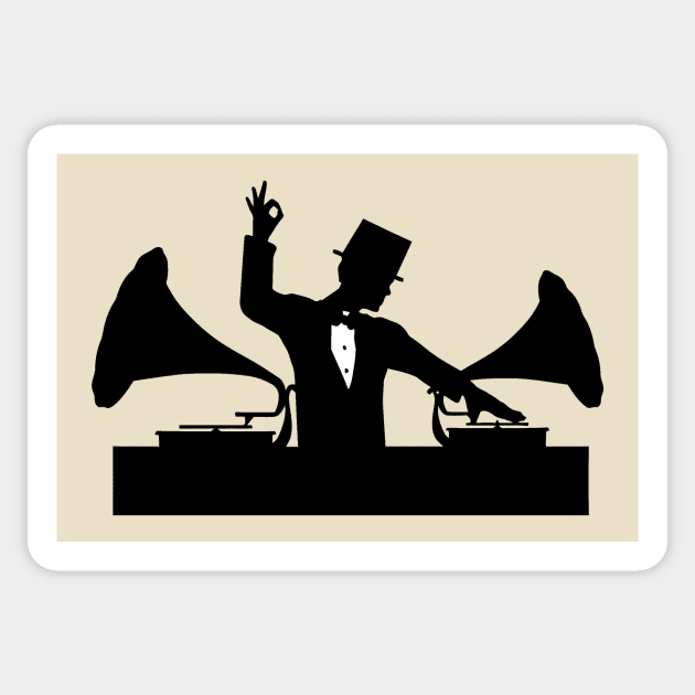 Retro Dj Sticker by BrotherAdam